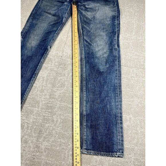 FABRIC-BRAND & CO MADE IN JAPAN BLUE JEANS MENS SIZE 30x31 FLAWED - Picture 7 of 10
